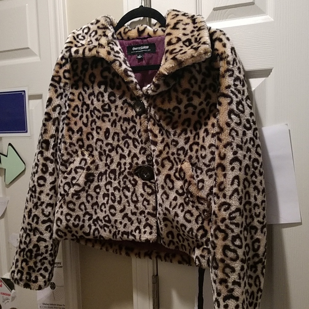EUC girl's faux fur coat